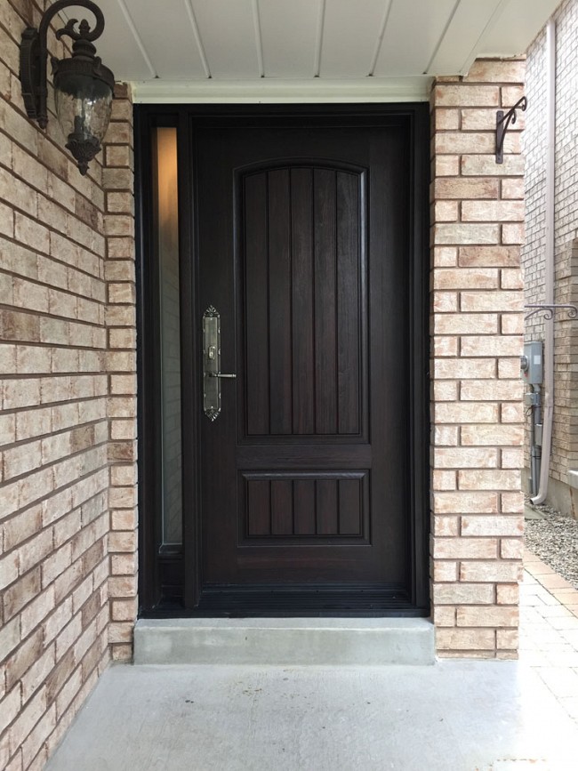 fiberglass-doors-installation-toronto-dark-walnut