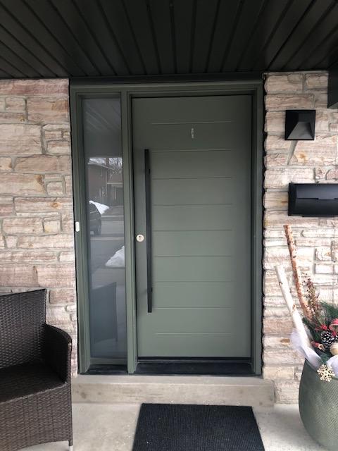 Mundo style steel door in Sage copy
