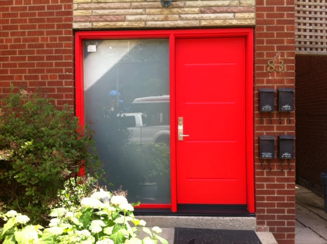 steel-door-installation-replacement-toronto-custom-red