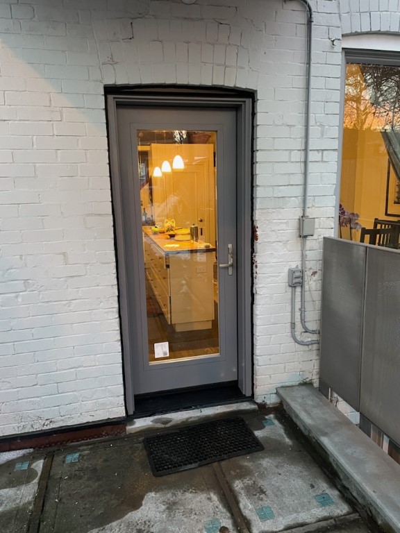 side entry door with glass