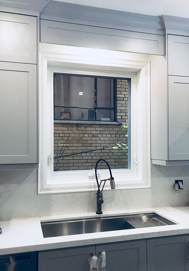 white awning window at a kitchen