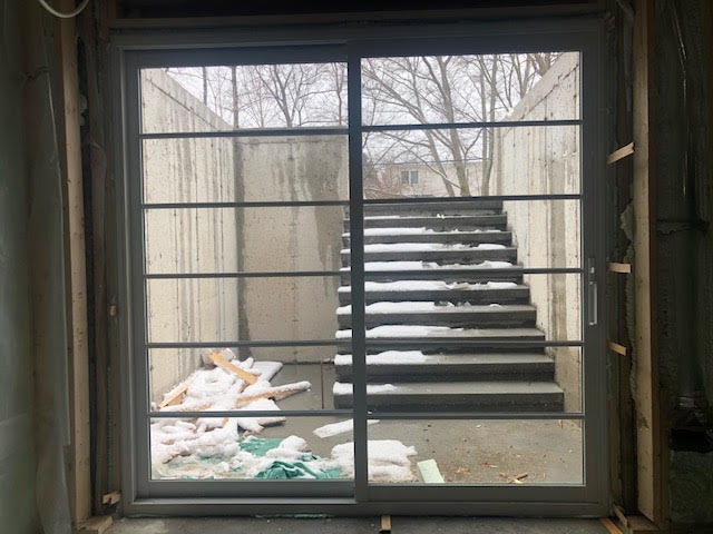 sliding doors with stairs