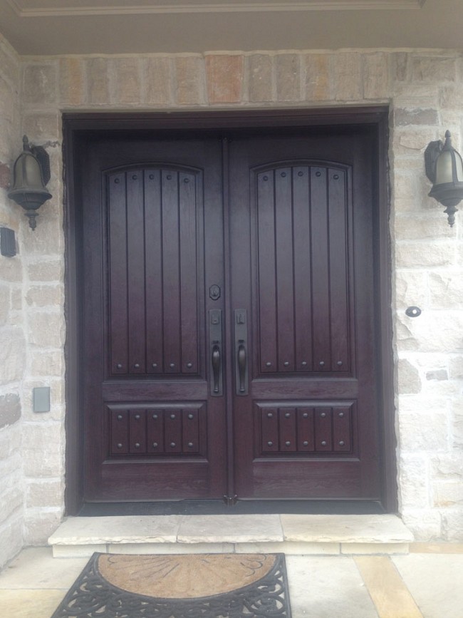 fiberglass-doors-installation-toronto-stained-double