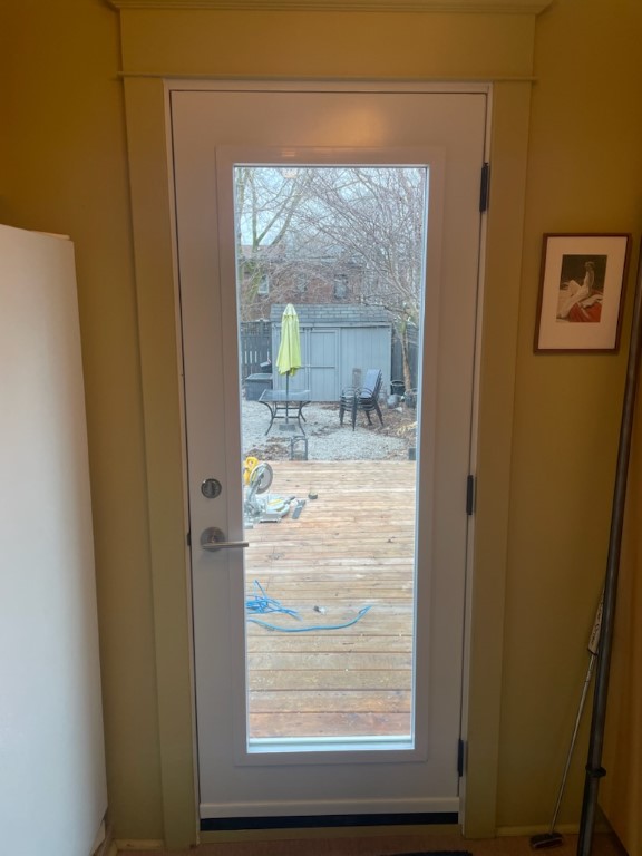 laundry room entry door with window