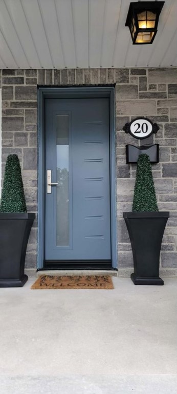 grey entry door steel